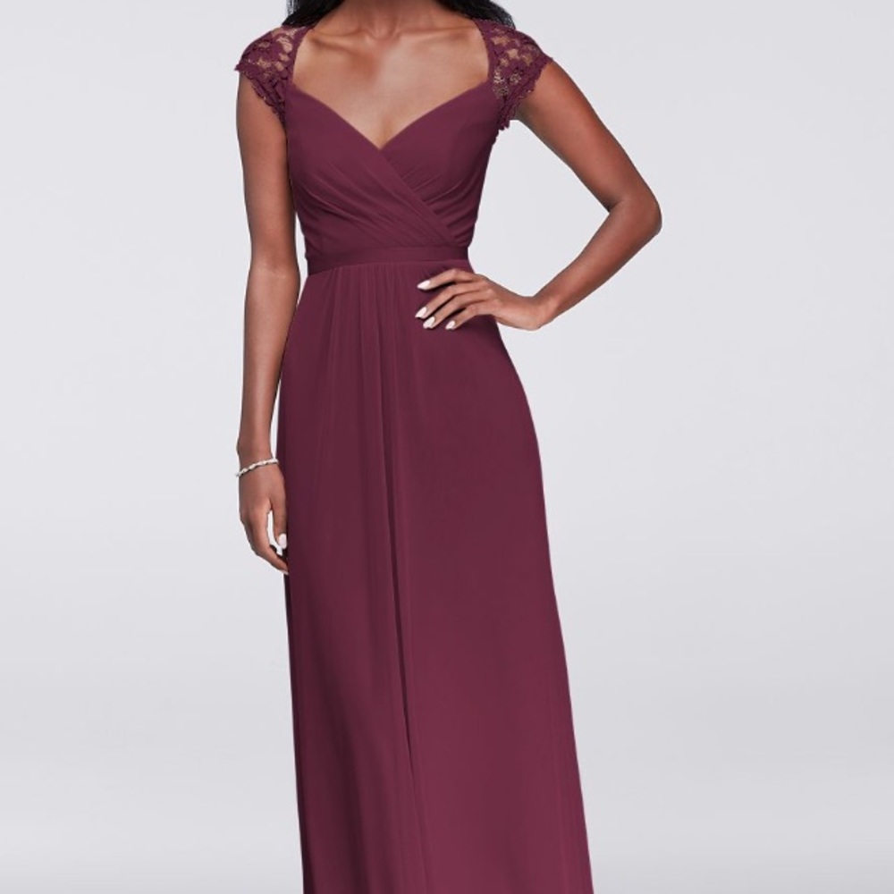 David’s bridal wine colored bridesmaid dress